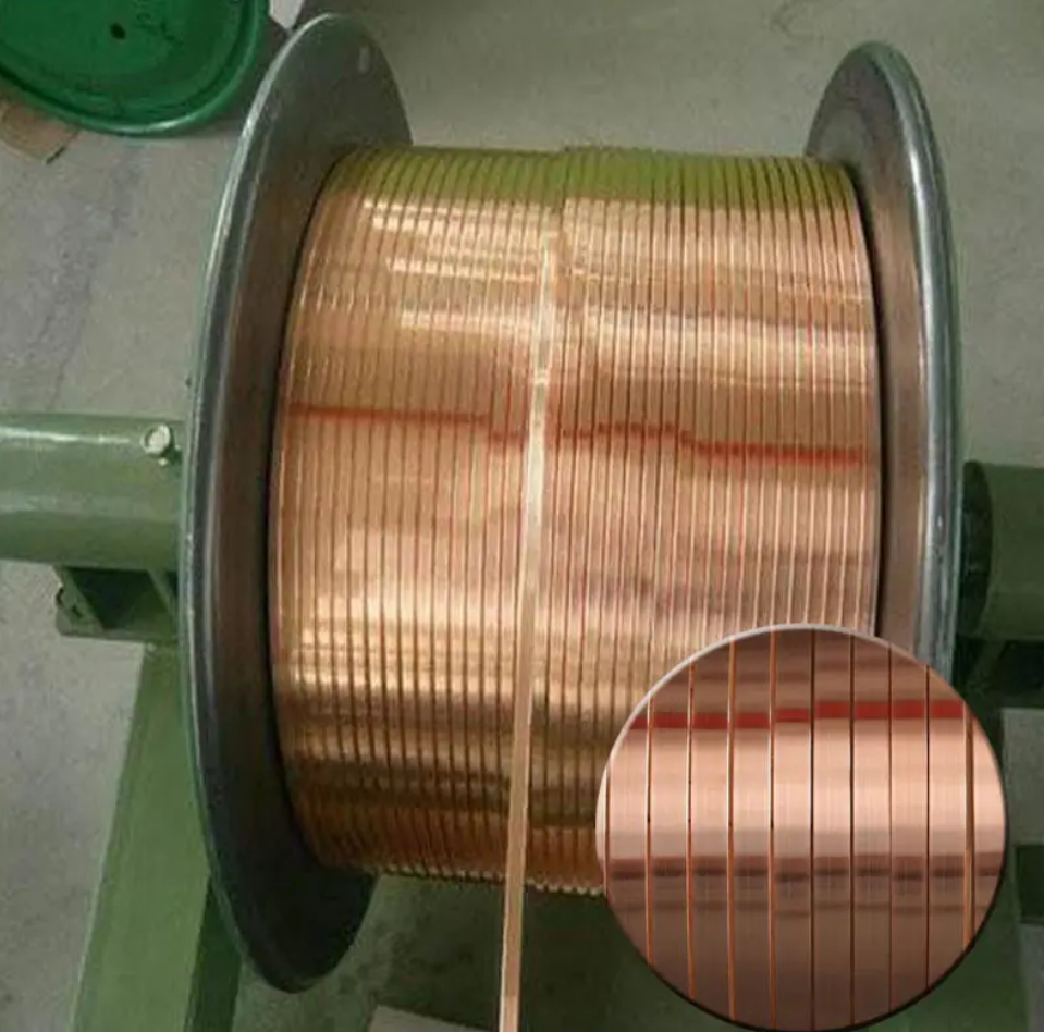 Ligne complète pour la production de fil de cuivre rectangulaire